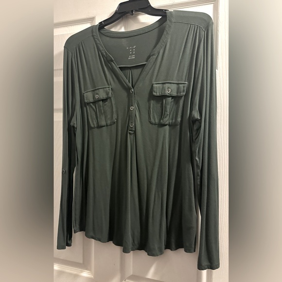 a new day Tops - NWOT. A New Day Dress Blouse in Olive. Size XXL.